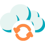 Cloud search icon representing scanning address and public-record data