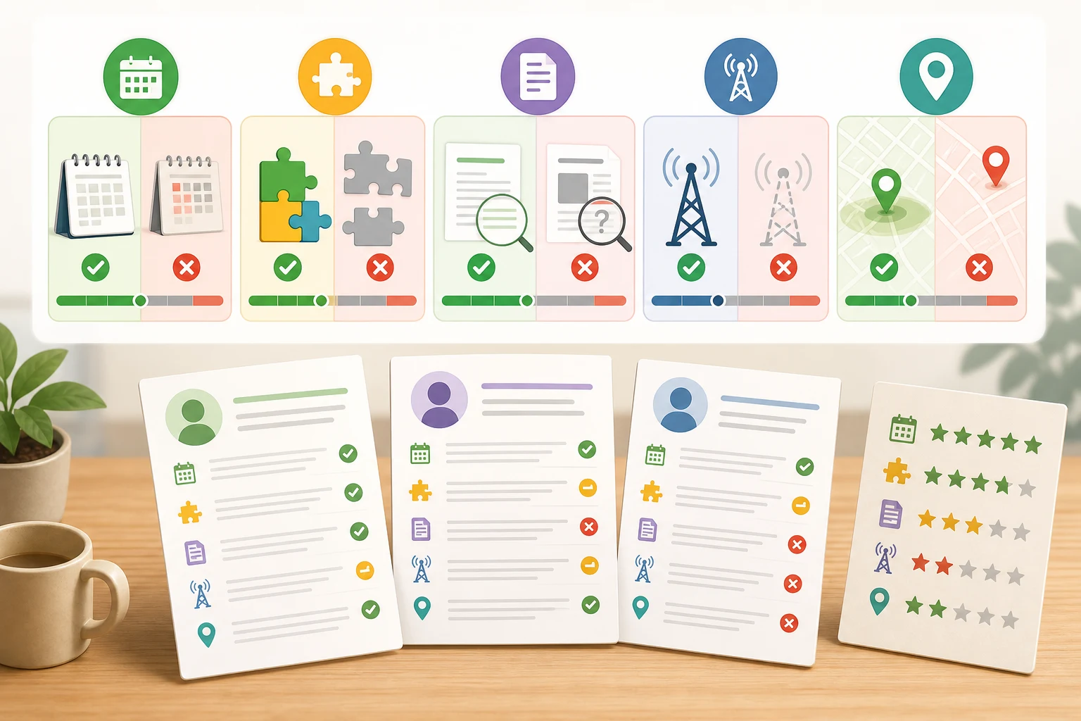 Phone lookup confidence signals including recency, consistency, transparency, carrier type, and location match.