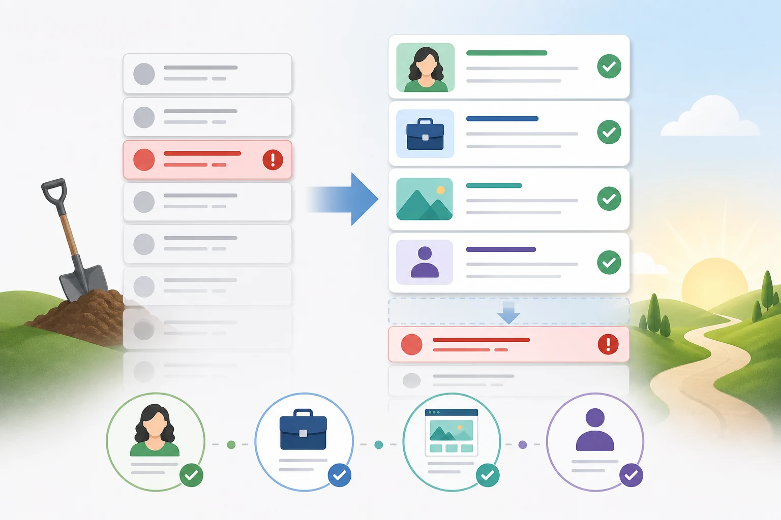 A positive profile stack used to suppress harmful social media mentions over time.