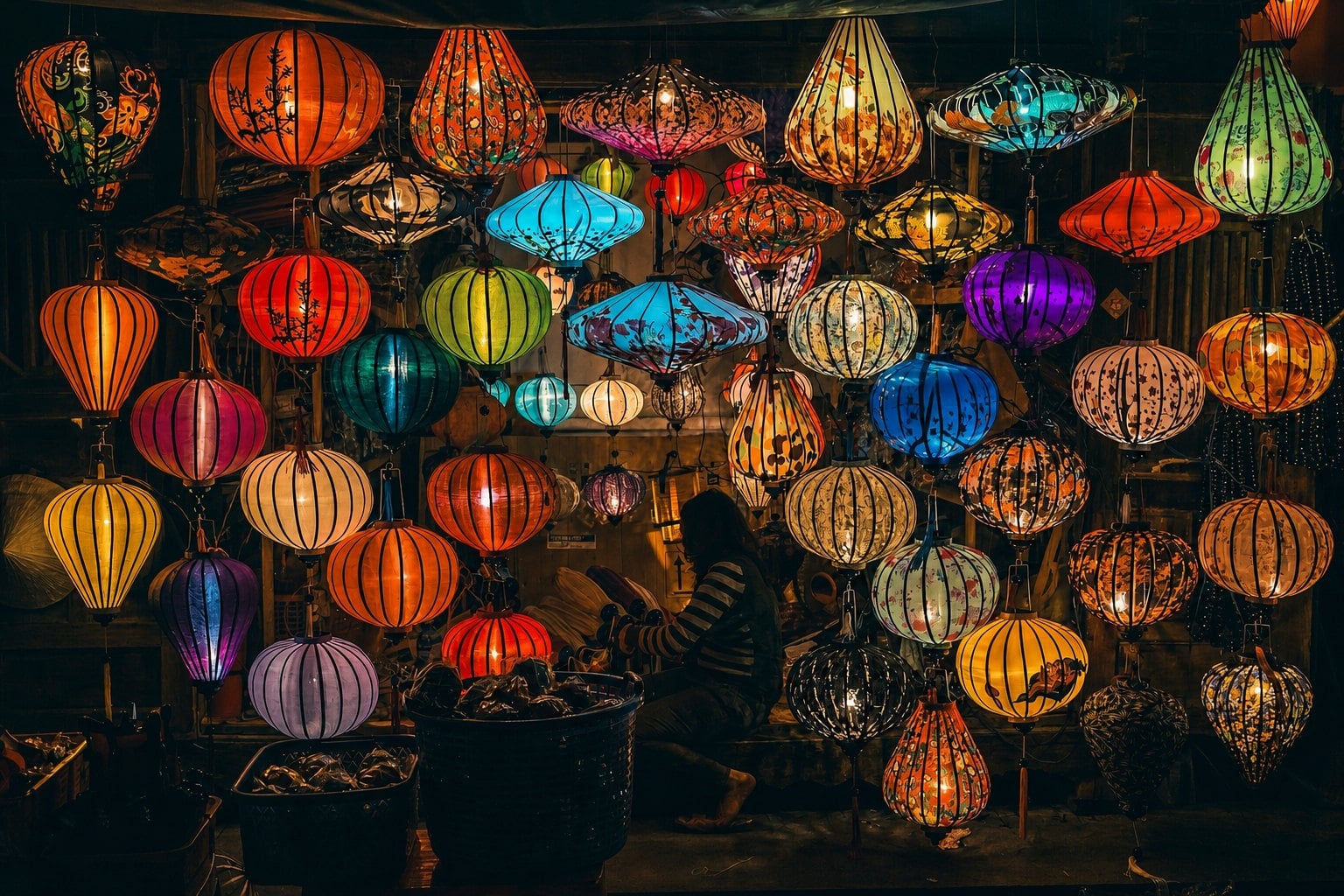 Colorful hanging lanterns in a market, for how to stop dynata calls.