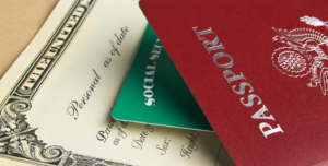 Passports and ID documents for identity theft victim assistance.