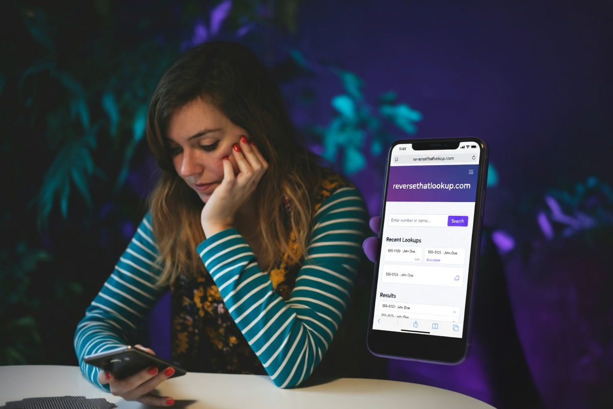 How to Tell If Someone Blocked You on Facebook 2 A woman holding a large smartphone with a website open, looking at it with a concerned expression