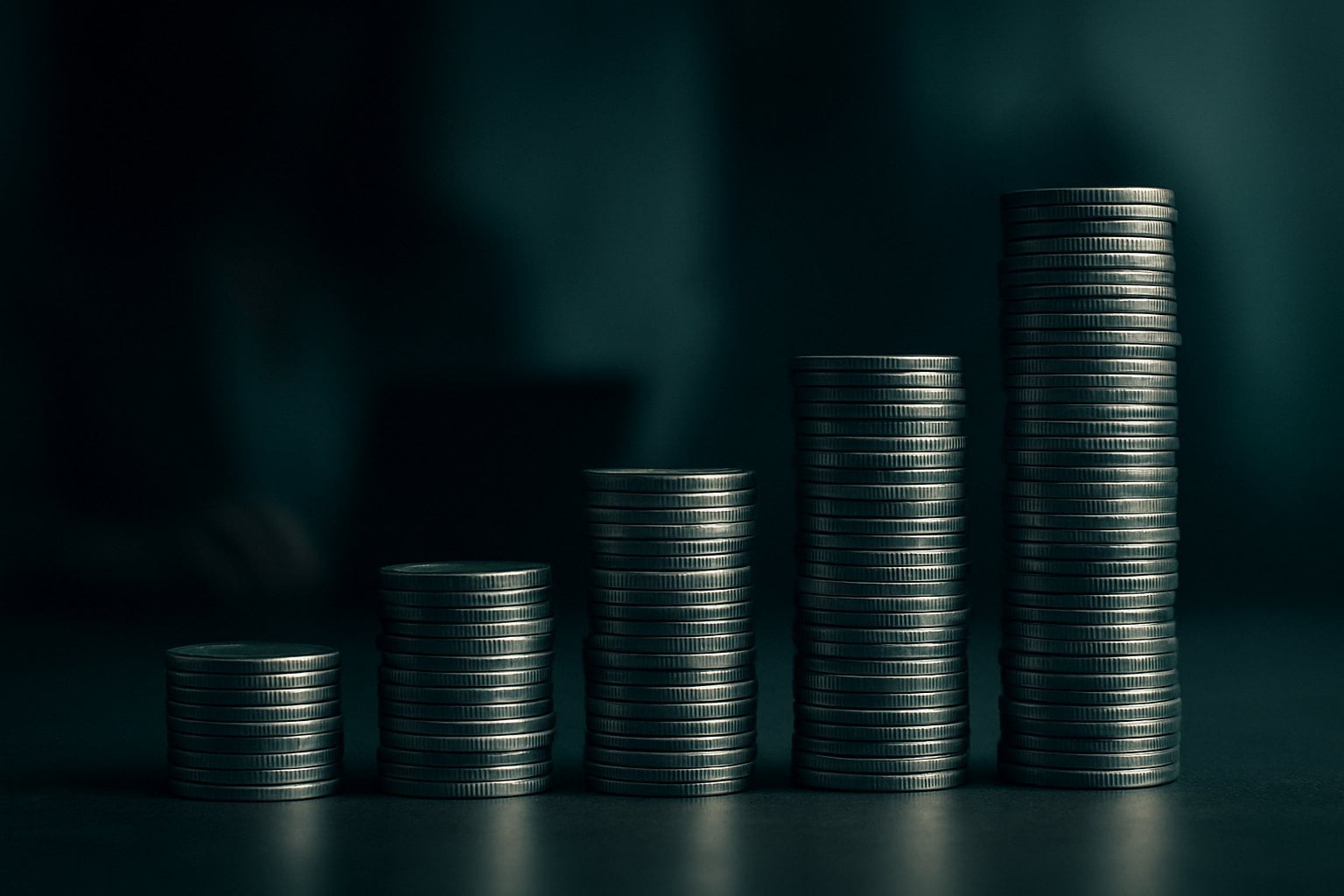 Stacks of coins and bills on a table with a small safe in the background. The text reads 'What are 419 scams?'