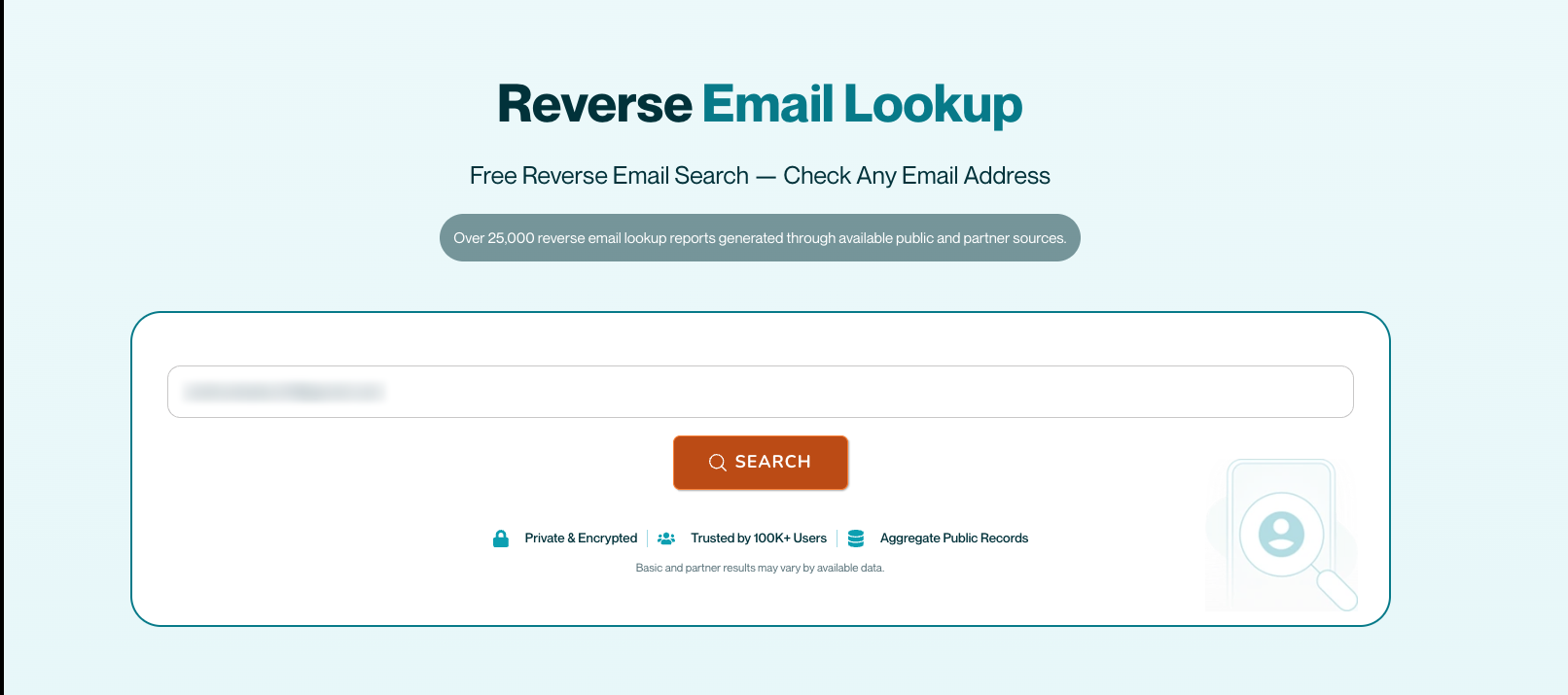 How to Find Someone's Work Email Address 1 Reverse That Lookup Reverse Email Lookup form with an email address entered, before pressing Search