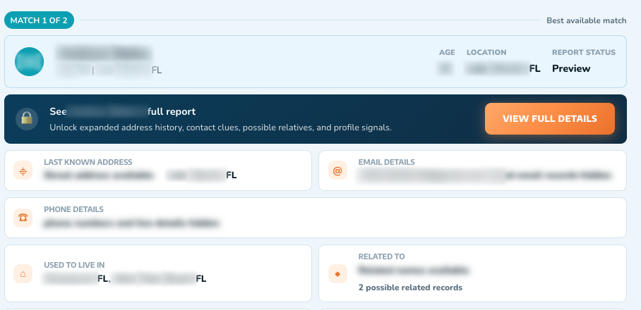 How to Find Someone's Work Email Address 3 Reverse Email Lookup preview report on Reverse That Lookup showing the matched owner, email details and linked records, personal details blurred